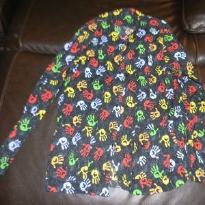 Handprint scrub jacket Size Large